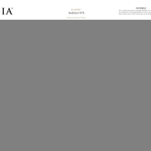 Asscher Natural Diamond Pendant 14K Gold (1.03 Ct H Vs1) Gia C54200008 - Picture 5 of 6